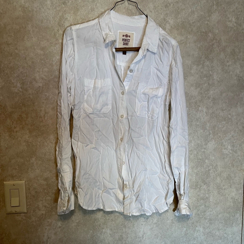 White long sleeve button up